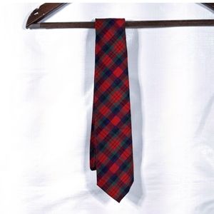 Pendleton Red Tartan Plaid Wool Tie